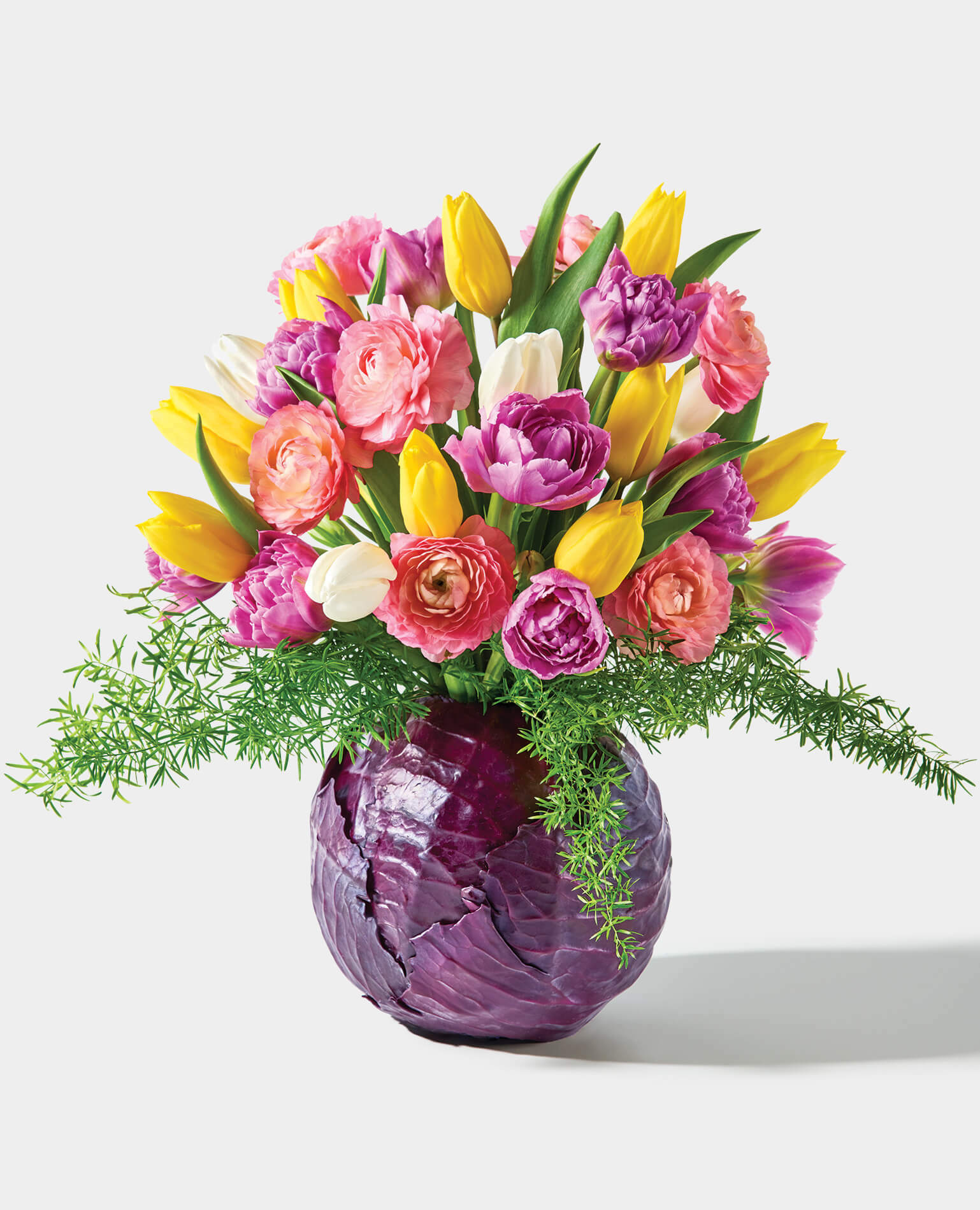 A colorful floral display for the Easter holiday.