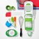A series of kitchen gadgets spread out on a surface.