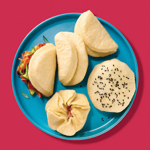 Various types of Steamed Bao Buns