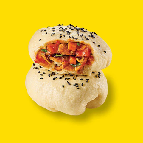 Steamed bun with Sweet and Spicy Bao Filling