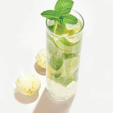 Glass of Mint Mojito Fizzy Bomb cocktail