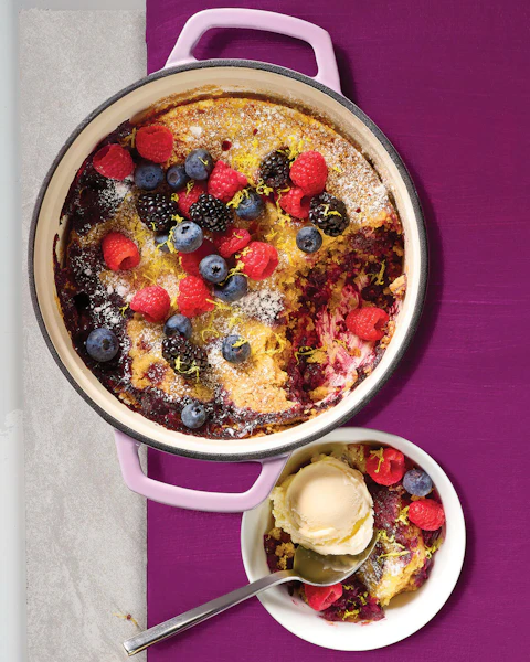 Dutch Oven Berry Dump Cake