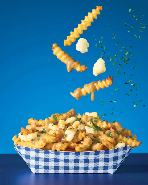 Basket of Air Fried Poutine