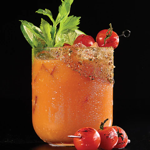 Glass of Smoky Grilled Tomato Margarita