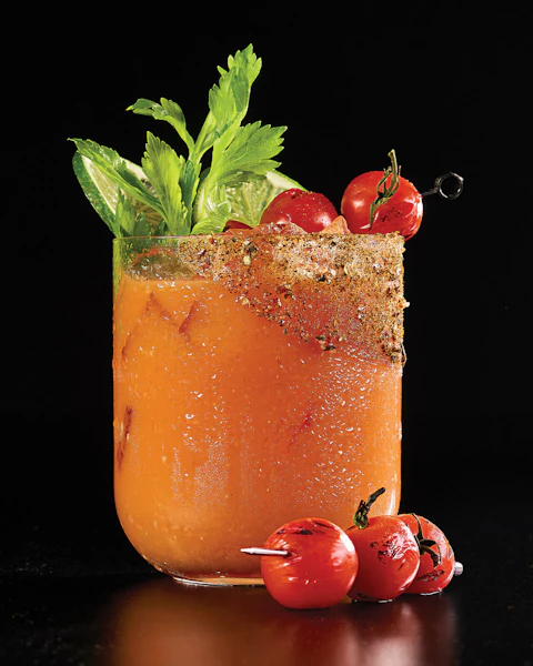 Glass of Smoky Grilled Tomato Margarita