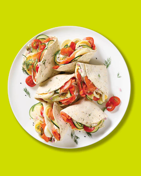 Plate of Breakfast Protein Wraps