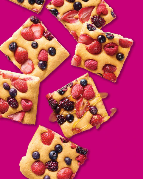 Fresh Berry and Maple Sheet Pan Pancakes
