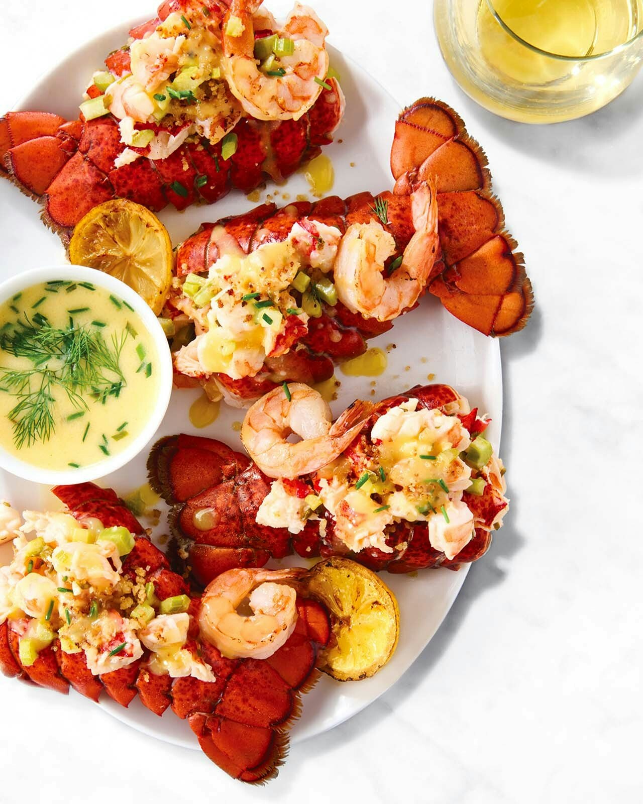 HyVee Seasons Shrimp and Lobster Stuffed Tails with Limoncello…