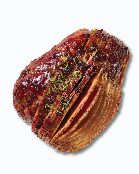 Sliced Ham with Blueberry Bourbon Sauce
