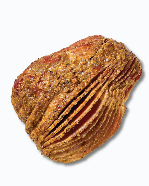 Ham with Caramelized Onion Smoked Mustard Sauce