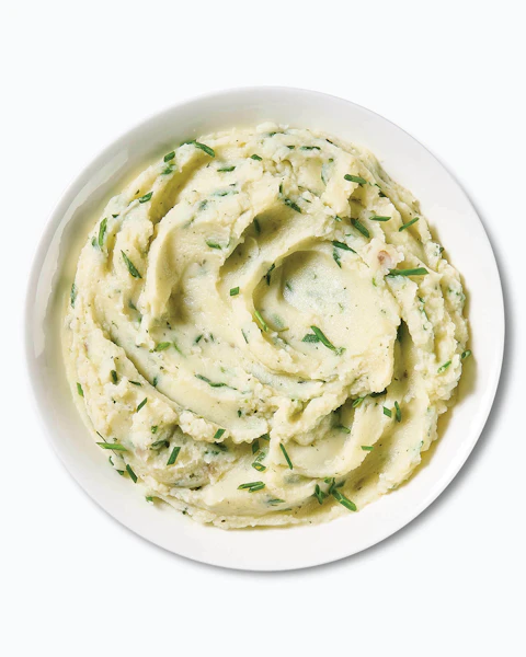 Bowl of Roquefort Herb Butter Mashed Potatoes