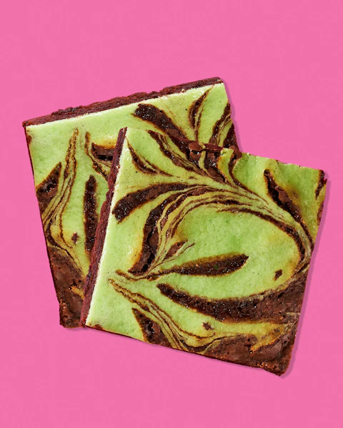 Grasshopper cheesecake brownies