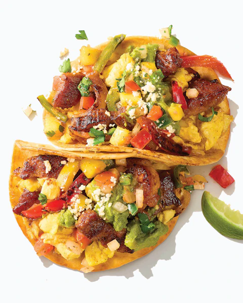 Pork Belly Breakfast Fajitas