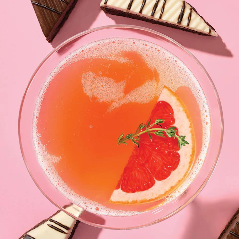 A glass of The Blinker cocktail