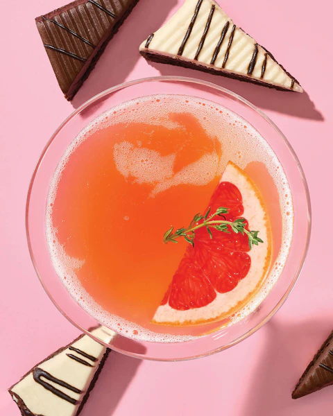 A glass of The Blinker cocktail