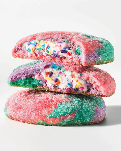 Colorful Unicorn Cookies stacked