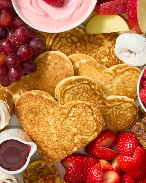 Heart Shaped Pancakes