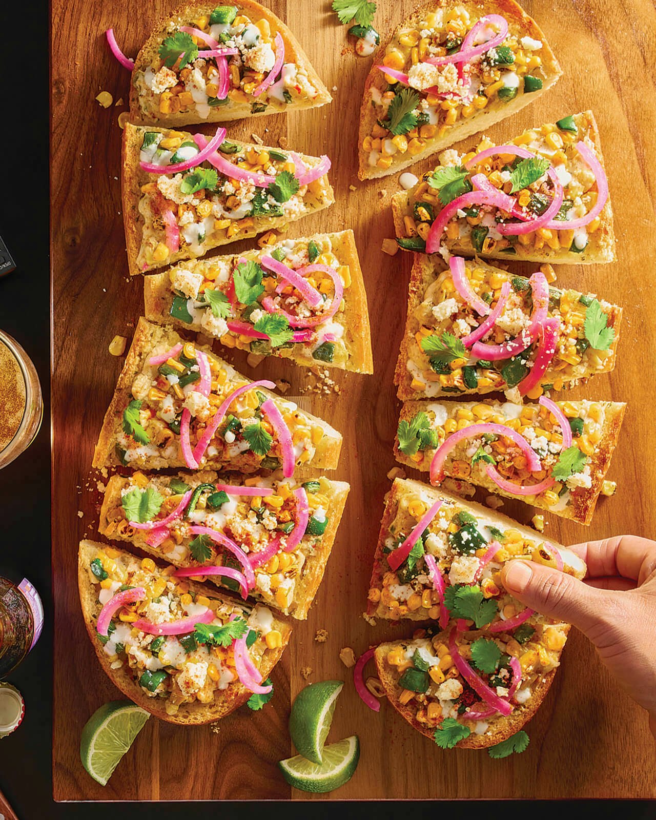 HyVee Seasons Elote Garlic Bread with Pickled Onions