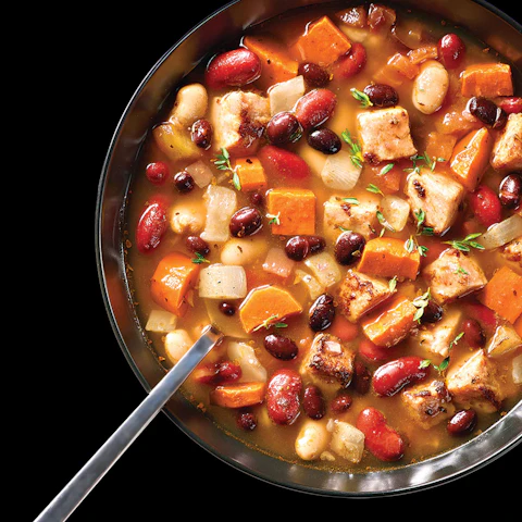 Bowl of Instant Pot Smoky 3 Bean Soup
