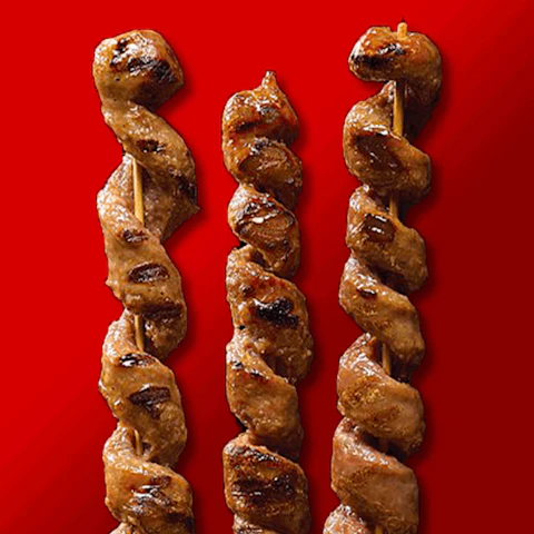 Three spiral beer brats.