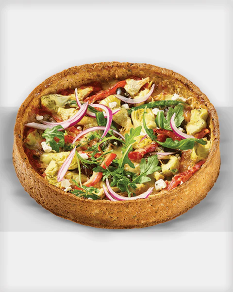 Gluten Free Veggie Deep Dish Pizza
