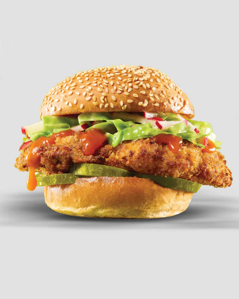 Air Fried Crispy Pickle Brined Chicken Sandwich