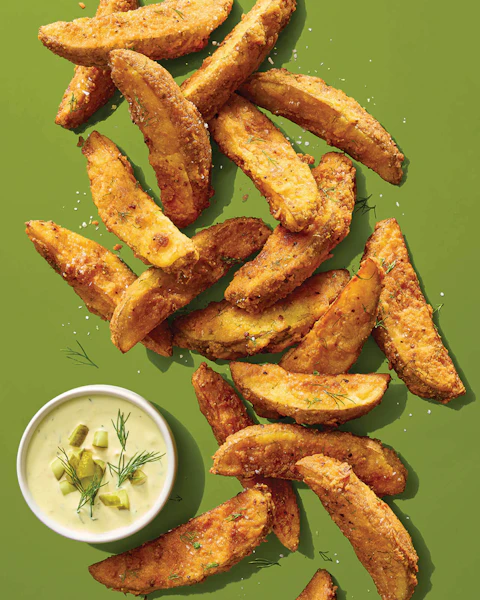 Dill Pickle Steak Fries with Dipping Sauce