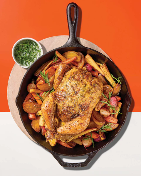 Skillet of Chicken and Root Vegetables