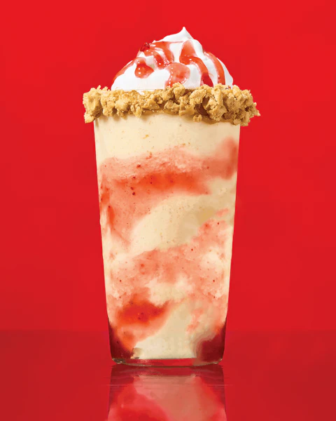 Glass of PB&J Milkshake