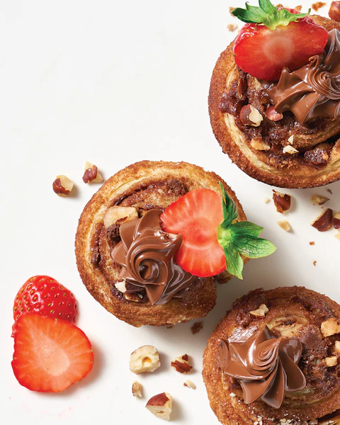 Chocolate Hazelnut Cruffins