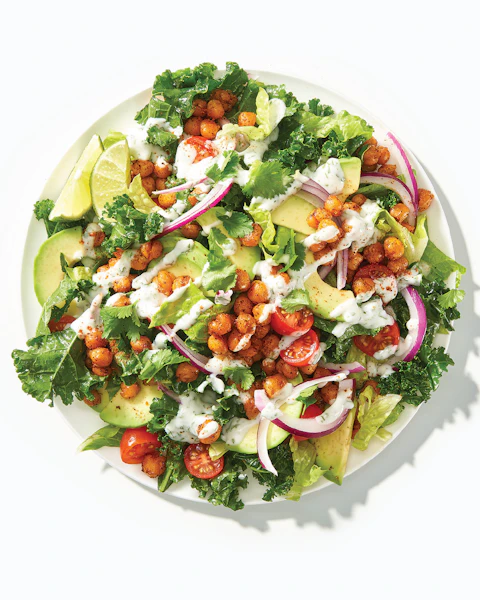 Bowl of Vegan Garbanzo Shawarma salad