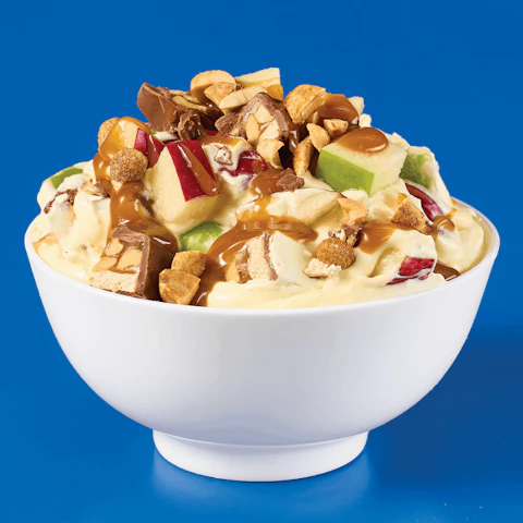 Bowl of Candy Bar Apple Salad