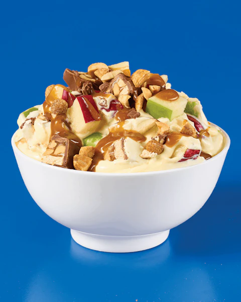Bowl of Candy Bar Apple Salad