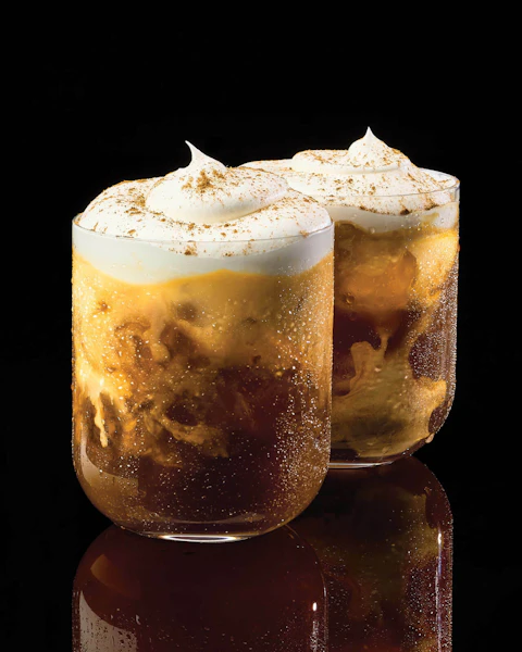 Two glasses of Pumpkin Pie White Russians
