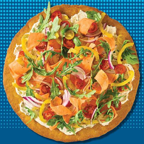 Gluten Free Veggie Pizza with Sweet Potato Crust