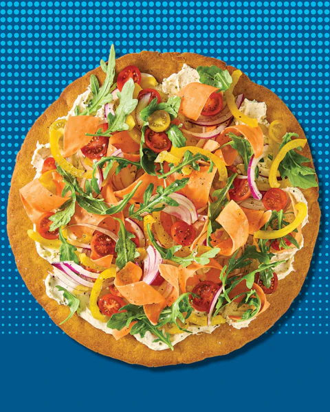 Gluten Free Veggie Pizza with Sweet Potato Crust