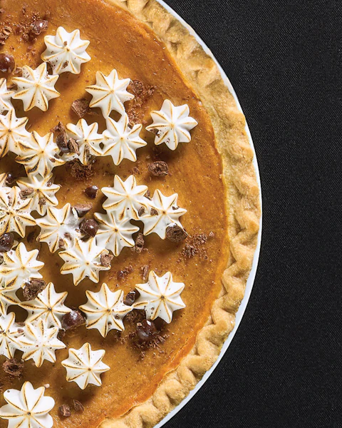 Toasted Meringue Topped Pumpkin Pie