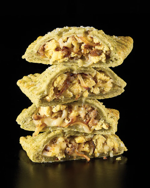 A stack of Gluten Free Breakfast Pockets