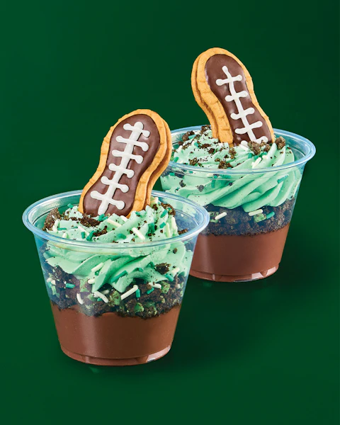 Two Touchdown Turf Cups desserts